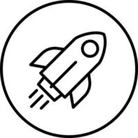 raket linje icon.spaceship logotyp vector.startup symbol begrepp vektor