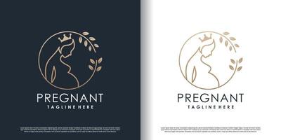 schwangeres Logo-Design mit modernem Premium-Vektor im einzigartigen Stil vektor