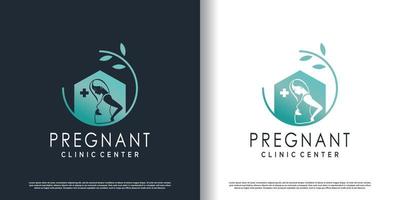 schwangeres Logo-Design mit modernem Premium-Vektor im einzigartigen Stil vektor