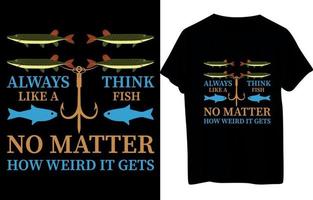 fiske eller segling t-shirt design vektor