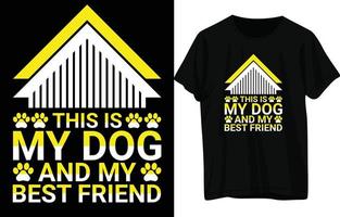 hund t-shirt design vektor