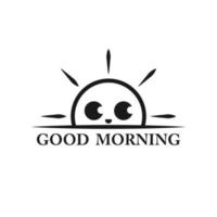 Bra morgon- solsken med text text vektor illustration