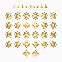 goldene mandala-logo-schriftvorlage vektor