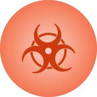 schönes Bio-Hazard-Vektor-Glyphen-Symbol vektor