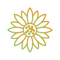 Symbol für Sonnenblumenvektor vektor