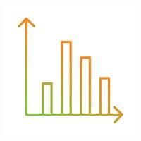 schöne Statistiklinie Vektorsymbol vektor