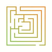 schönes Labyrinth Vektor Liniensymbol