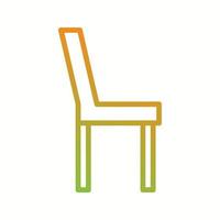 Symbol für schöne Stuhlvektorlinie vektor