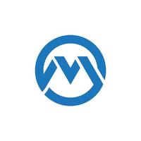 m Brief Logo Vorlage vektor
