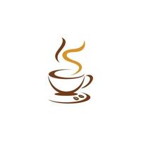 Kaffeetasse-Logo-Vorlage vektor