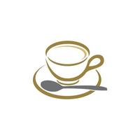 Kaffeetasse-Logo-Vorlage vektor