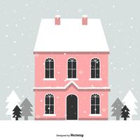 Huset In Winter Vector