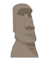 berühmtes wahrzeichen des moai-kopfes vektor