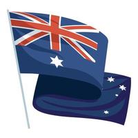 australische flagge in der stange vektor