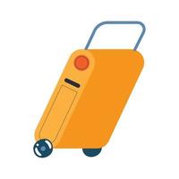 gul resväska med hjul vektor