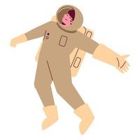astronaut trägt beigen anzug vektor