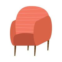 röd soffa vardagsrumsmöbler vektor