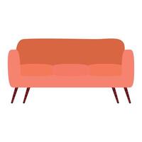 rotes Sofa Wohnzimmermöbel vektor