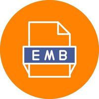 emb fil formatera ikon vektor