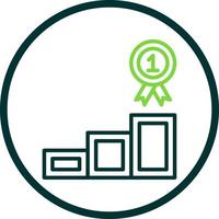 1. Platz Vektor-Icon-Design vektor