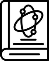 Wissenschaftsbuch-Vektor-Icon-Design vektor