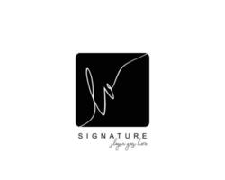 anfängliches lv-schönheitsmonogramm und elegantes logo-design, handschriftliches logo der ersten unterschrift, hochzeit, mode, blumen und botanik mit kreativer vorlage. vektor