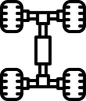 Liniensymbol für Chassis vektor