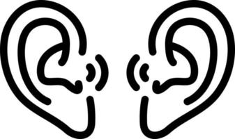 Liniensymbol für Ohren vektor