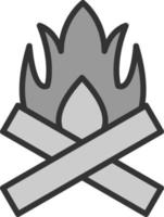 Lagerfeuer-Vektor-Icon-Design vektor