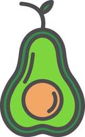 Avocado-Vektor-Symbol vektor