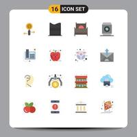 16 kreativ ikoner modern tecken och symboler av telefon mjuk säng mat interiör redigerbar packa av kreativ vektor design element