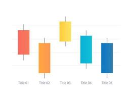 ljusstake infographic Diagram design mall med fem kategorier. pris analyser. redigerbar infochart med vertikal bar grafer. visuell data presentation vektor