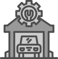 Mechaniker-Shop-Vektor-Icon-Design vektor