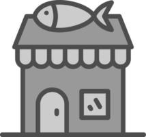 fisk affär vektor ikon design