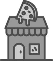 Pizza-Shop-Vektor-Icon-Design vektor