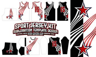 USA jersey design sport ha på sig layout för fotboll fotboll e-sport basketboll volleyboll badminton futsal t-shirt vektor