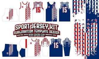USA rustik jersey design sport ha på sig layout för fotboll fotboll e-sport basketboll volleyboll badminton futsal t-shirt vektor