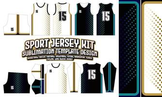 Geschwindigkeit Trikot Design Bekleidung Sublimation Layout Fußball Fußball Basketball Volleyball Badminton Futsal vektor