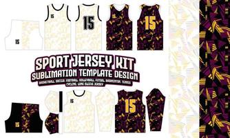 abstraktes Muster Jersey Bekleidung Sportbekleidung Sublimationsdesign für Fußball Fußball E-Sport Basketball Volleyball Badminton Futsal T-Shirt vektor
