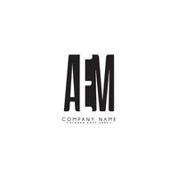 minimal företag logotyp för alfabet aem - första brev en, e och m vektor