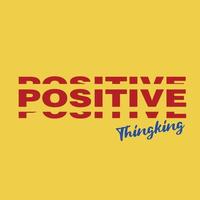 positiv thingking typografi citat vektor