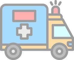 Krankenwagen-Vektor-Icon-Design vektor