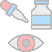Augentropfen-Vektor-Icon-Design vektor