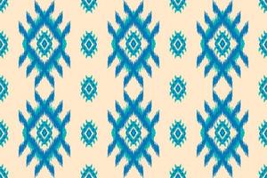 ethnisches ikat-nahtloses muster im stammes-. Aztekischer geometrischer Ornamentdruck. Stoff im indischen Stil. vektor