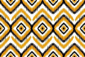 abstrakte ethnische Ikat-Kunst. nahtloses Muster im Stammes-. Aztekischer geometrischer Ornamentdruck. vektor