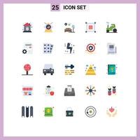 25 kreative Symbole, moderne Zeichen und Symbole von Car Corner Providence Game lump editierbare Vektordesign-Elemente vektor
