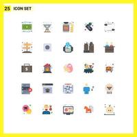 uppsättning av 25 modern ui ikoner symboler tecken för kommunikation uSB valuta tecken säkerhet redigerbar vektor design element