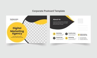 Corporate Business Postkarte Vorlage vektor