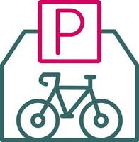 cykel parkering vektor ikon