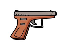 pistol skjutvapen ikon vektor. militär vapen isolera på vit. vektor
